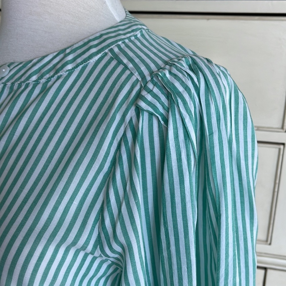 A New Day Striped green and white shirt size XS - Picture 2 of 8